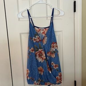 Blue Floral Sweater Tank